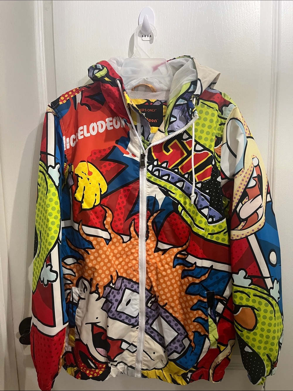Nickelodeon Colorful Pop-Art Cartoon Zip Hoodie